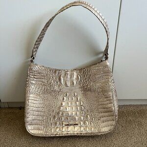 Brahmin Vintage Melbourne Purse - Cream / Gold Leather Croc